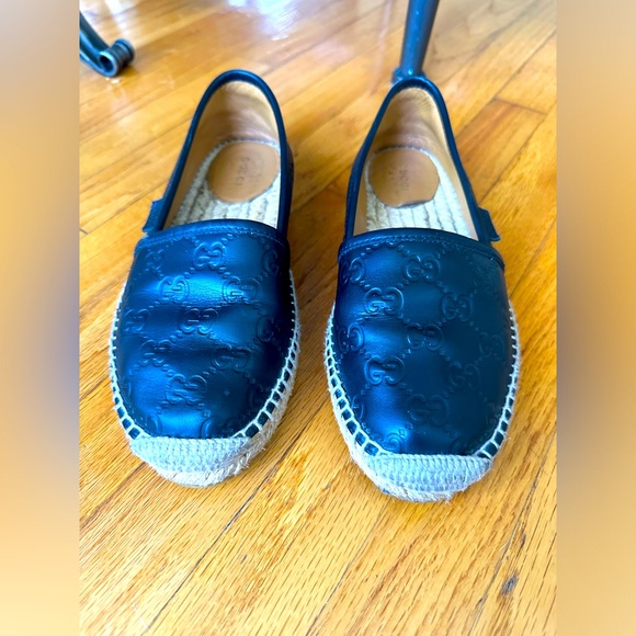 Guccissima leather Black Platform SlipOn Espadrilles sz 6/36 Comes with box - Picture 4 of 6